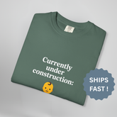 Comfort Colors® Currently under construction: Shirt Funny Pregnancy Shirt Funny Mom Shirt Baby Announcement Bodysuit Maternity Shirt