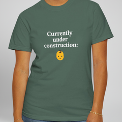 Comfort Colors® Currently under construction: Shirt Funny Pregnancy Shirt Funny Mom Shirt Baby Announcement Bodysuit Maternity Shirt