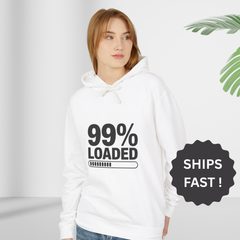 99% Loaded Pregnancy Announcement Hoodie, Funny Baby Loading Sweatshirt, New Mom To Be Gift, Maternity Reveal, Third Trimester Apparel